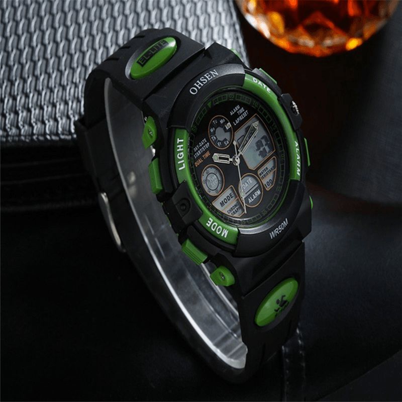 Ohsen Ad1501 Herre Dame Led Mode Casual Sport Watch