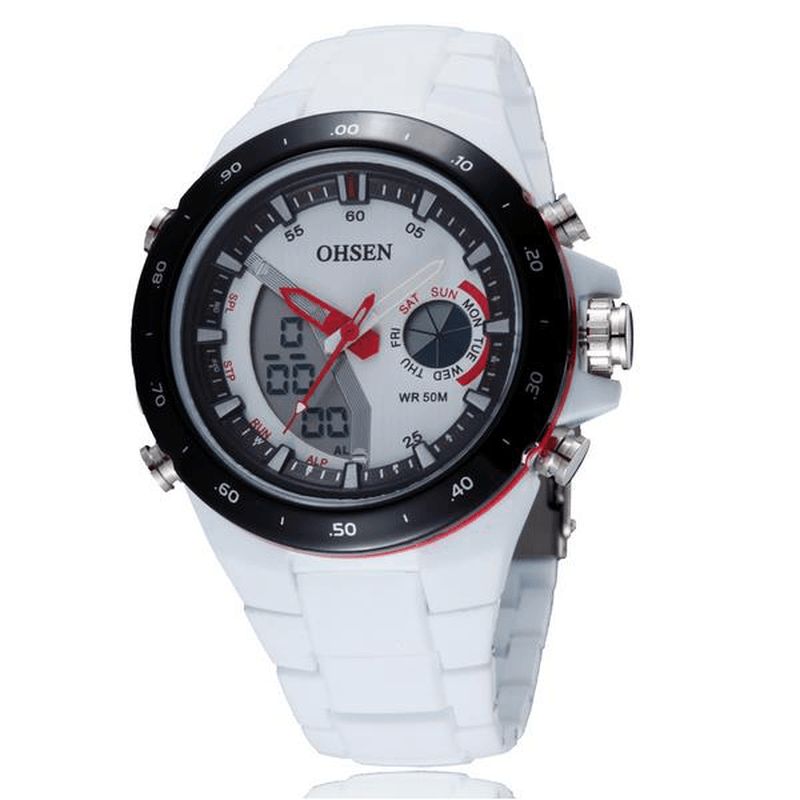 Ohsen Ad2802 Digital Analog Alarm Stopur Herre Sport Watch