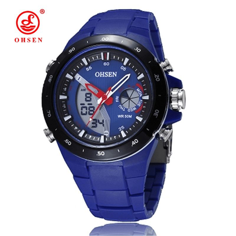 Ohsen Ad2802 Digital Analog Alarm Stopur Herre Sport Watch