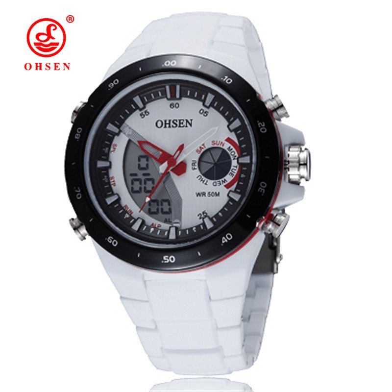 Ohsen Ad2802 Digital Analog Alarm Stopur Herre Sport Watch