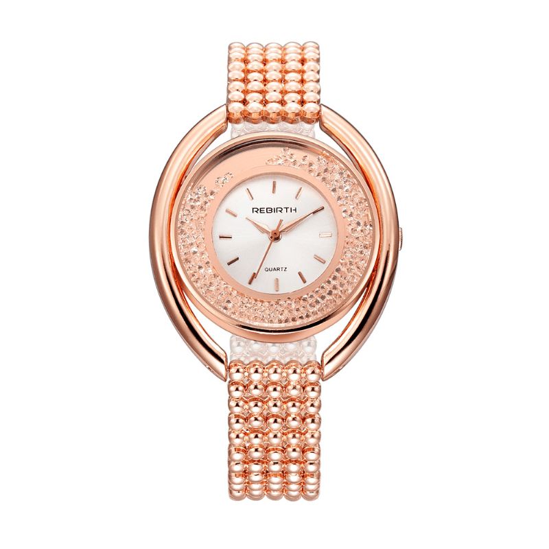 Rebirth Re079 Mode Kvinder Kvarts Ur Dame Luksus Diamond Steel Strap Armbåndsur