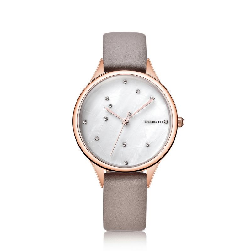 Rebirth Re086 Starry Sky Kvinder Armbåndsur Rose Gold Case Quartz ur