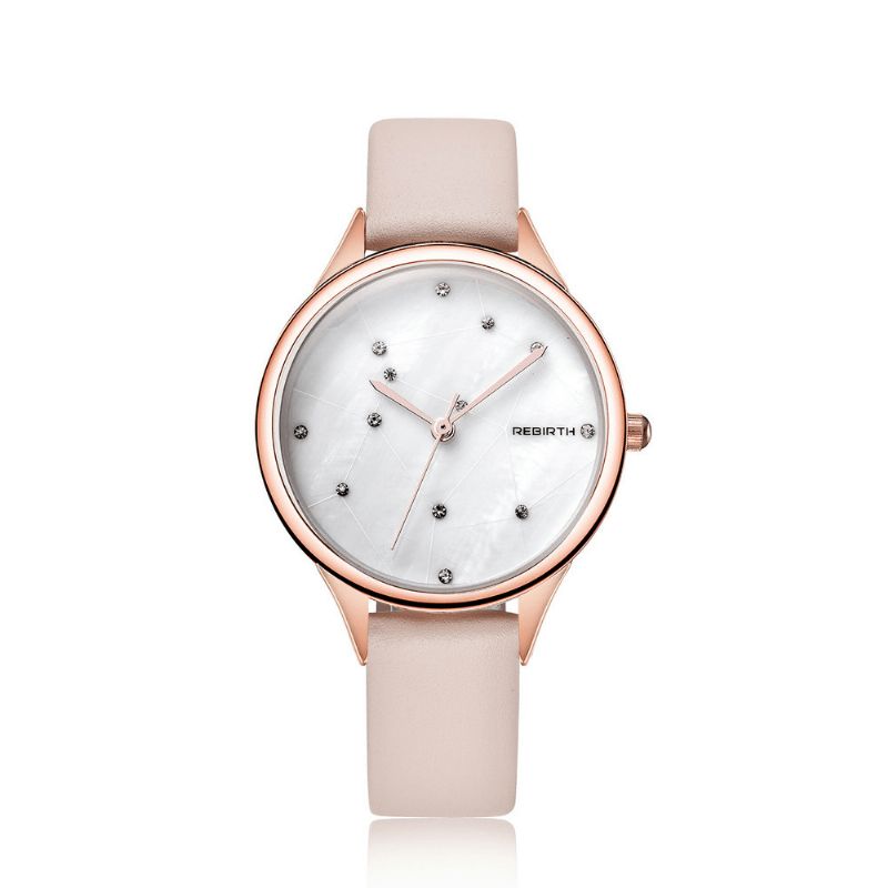 Rebirth Re086 Starry Sky Kvinder Armbåndsur Rose Gold Case Quartz ur