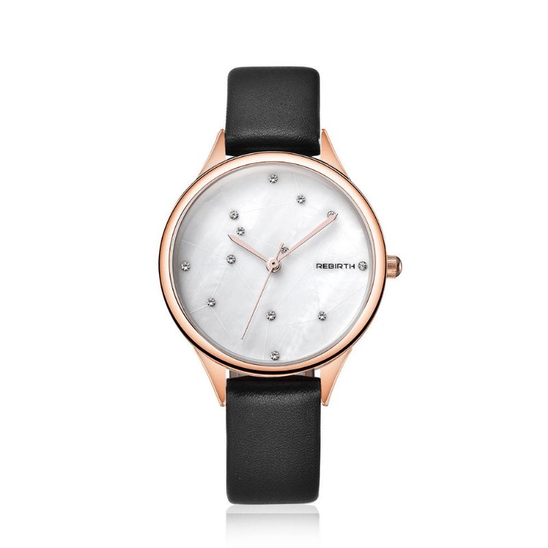 Rebirth Re086 Starry Sky Kvinder Armbåndsur Rose Gold Case Quartz ur