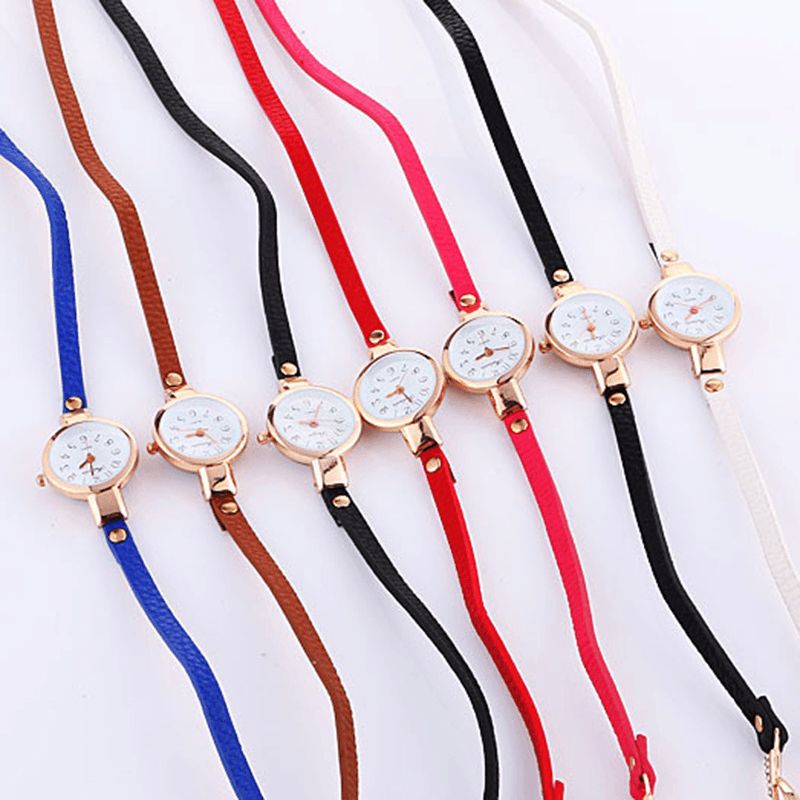 Retro Pu-Rem Rhinestone Multi-Layer Lady Watch Metal Blå Krystal Justerbar Armbåndsur Quartz ur