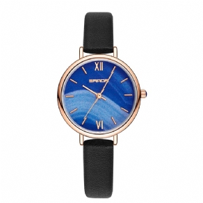 Sanda 1055 Fuld Stålrem Crace And Ease Stjernehimmel Mode Dial Læderrem Dameur Quartz ur