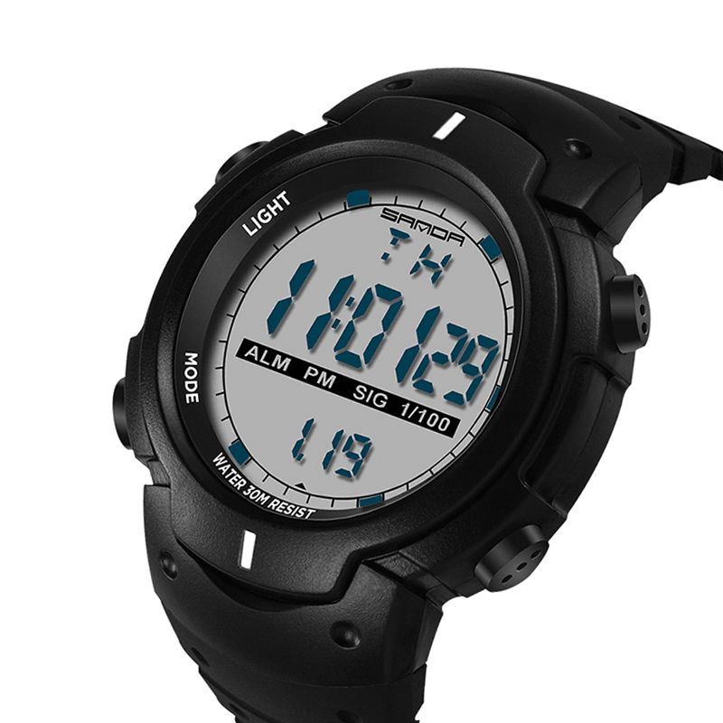 Sanda 269 Digital Watch Luminous Motion Timing Stopur Kalender Alarm Watch Outdoor Sports Watch