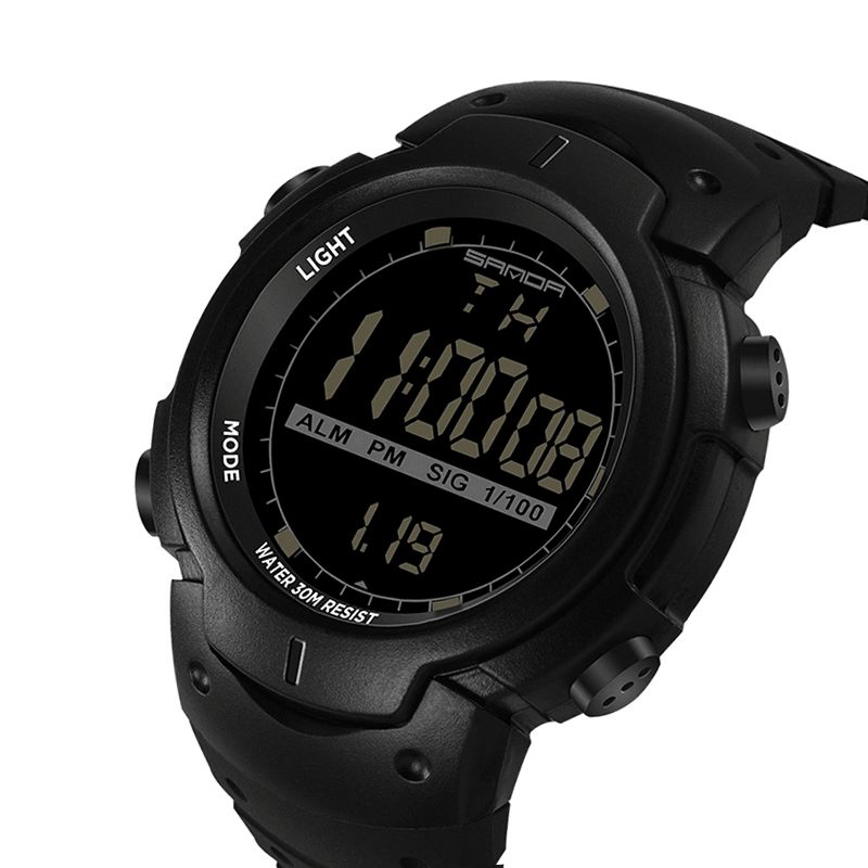 Sanda 269 Digital Watch Luminous Motion Timing Stopur Kalender Alarm Watch Outdoor Sports Watch