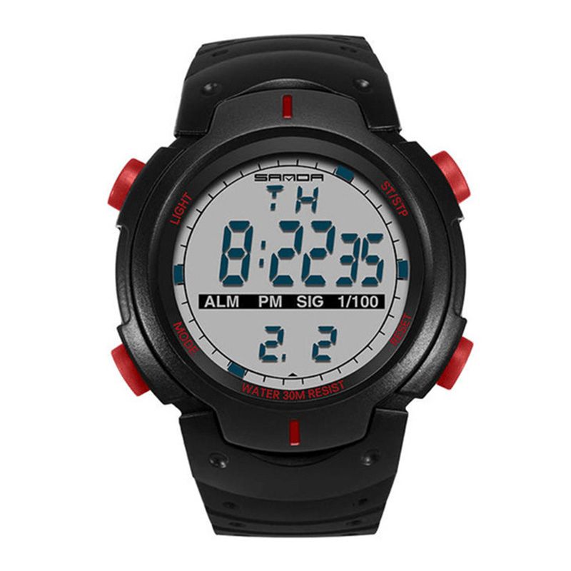 Sanda 269 Digital Watch Luminous Motion Timing Stopur Kalender Alarm Watch Outdoor Sports Watch