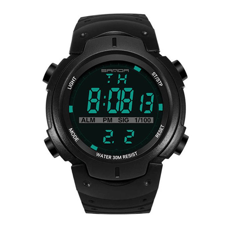 Sanda 269 Digital Watch Luminous Motion Timing Stopur Kalender Alarm Watch Outdoor Sports Watch