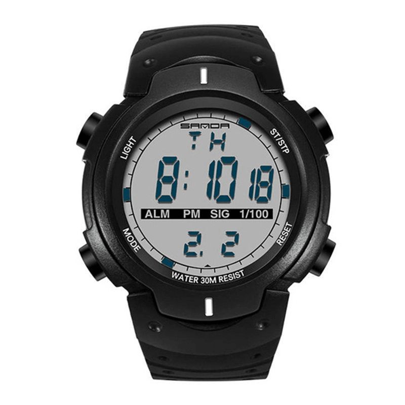 Sanda 269 Digital Watch Luminous Motion Timing Stopur Kalender Alarm Watch Outdoor Sports Watch