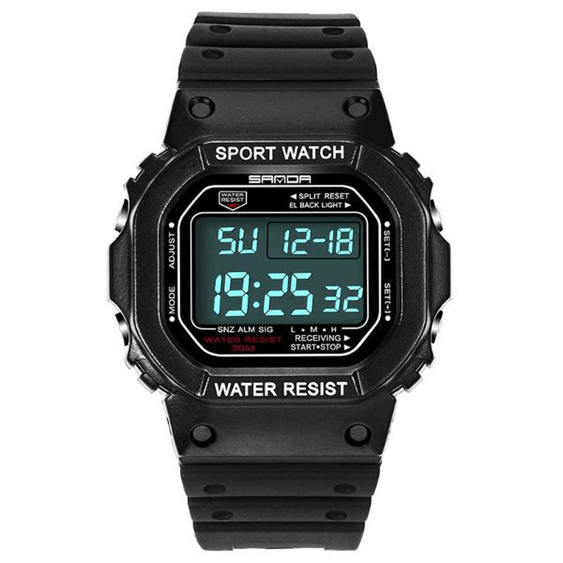 Sanda 329 Mode Led Display Herreur Vandtæt Sport Digital Watch