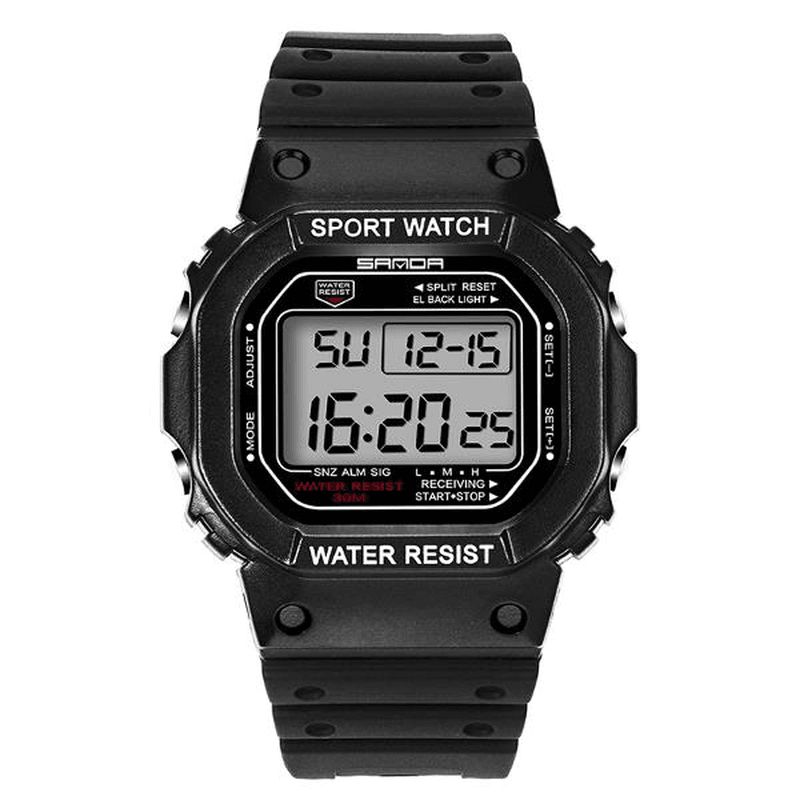 Sanda 329 Mode Led Display Herreur Vandtæt Sport Digital Watch