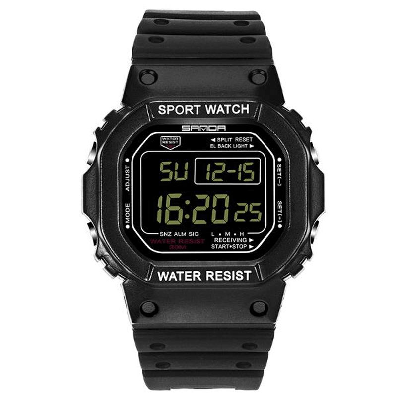 Sanda 329 Mode Led Display Herreur Vandtæt Sport Digital Watch