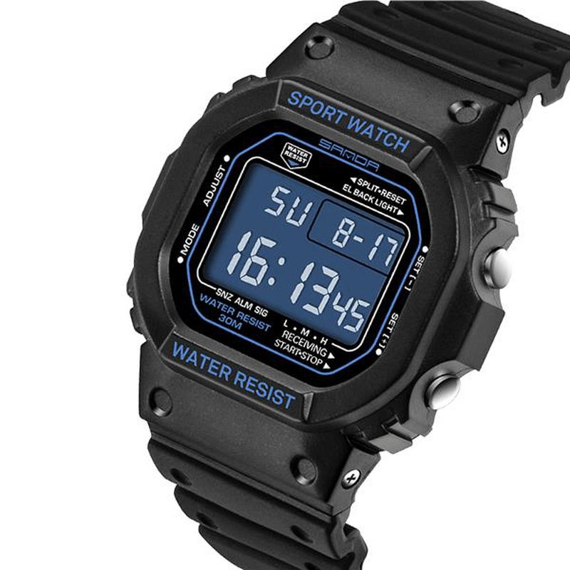 Sanda 329 Mode Led Display Herreur Vandtæt Sport Digital Watch