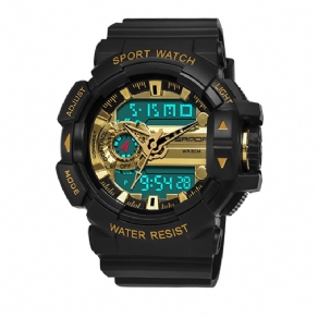 Sanda 599 Lysende Display Candar Stopur Mænd Mode Sport Watch Dual Disaplay Digital Watch