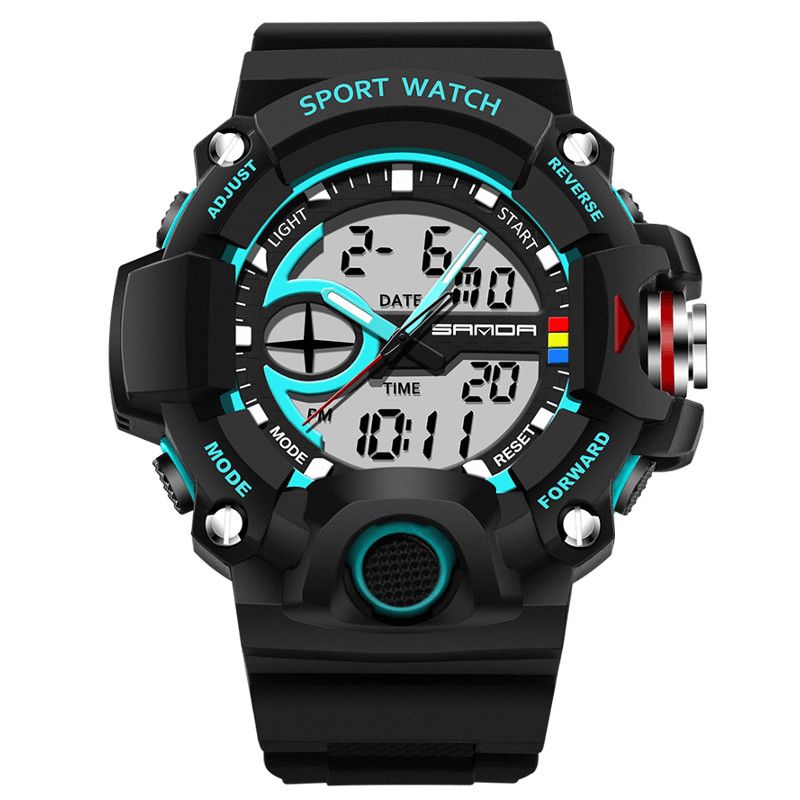 Sanda 715 Dual Display Multi-Function Sport Stopur Udendørs Mode Mænd Digital Watch