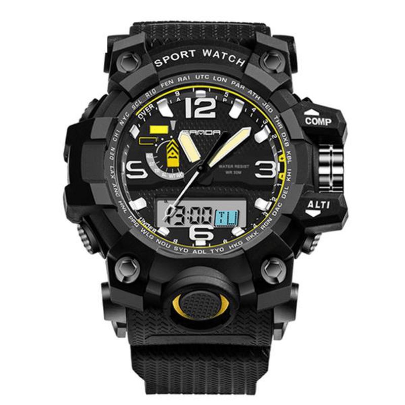 Sanda 732 Mode Led Display Herreur 30M Vandtæt Sport Digital Watch