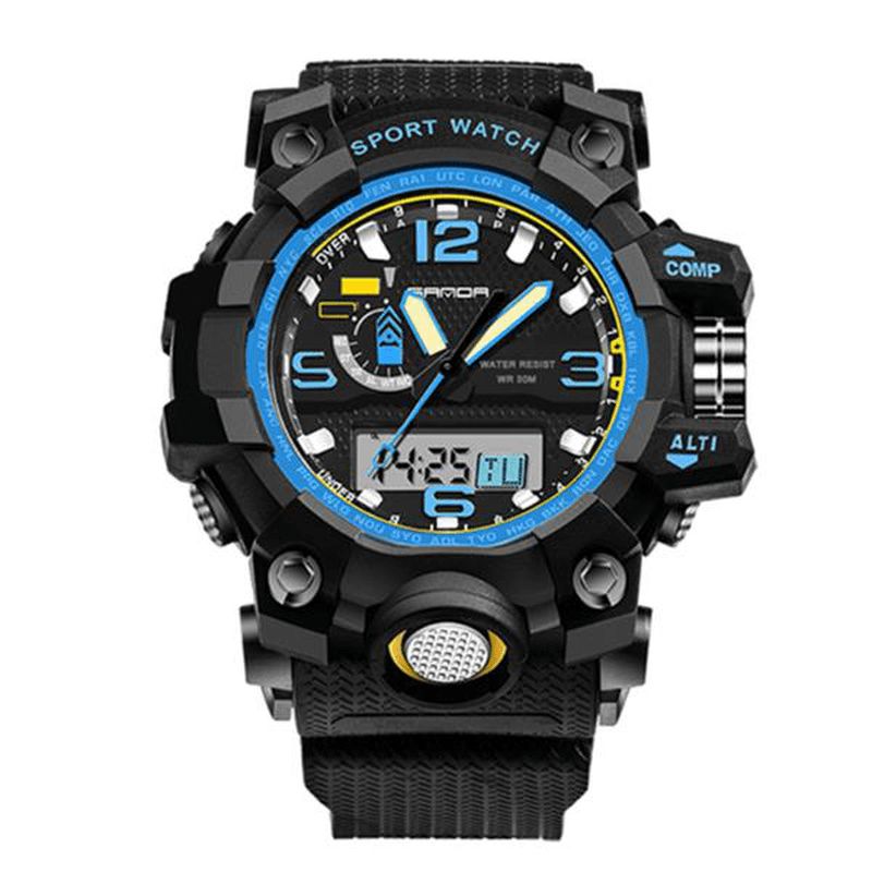 Sanda 732 Mode Led Display Herreur 30M Vandtæt Sport Digital Watch