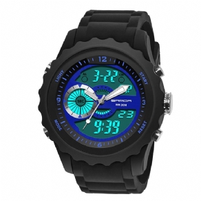 Sanda 769 Sport Herreur Luminous Date Week Display Dual Time Vandtæt Udendørs Digitalur