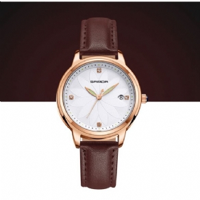 Sanda Elegant Design Dame Armbåndsur Dato Display Quartz Ur