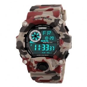 Skmei 1019 Digital Watch Mode Multi-Funcional Sports Chronograph 50M Vandtæt Mænd Armbåndsur