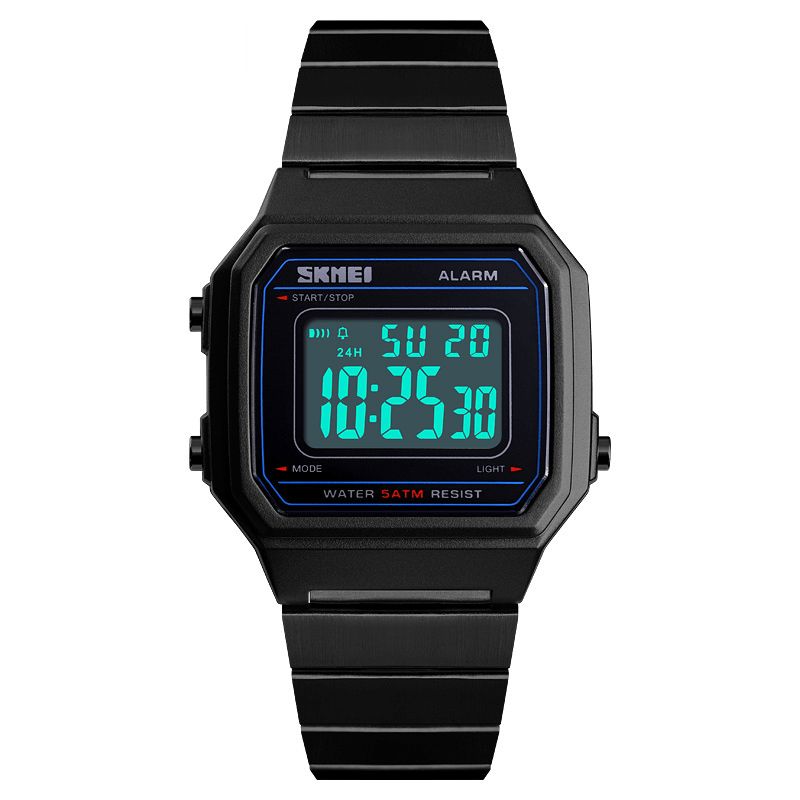 Skmei 1377 Luminous Week Display Vandtæt Casual Style Digital Watch Herre Armbåndsur