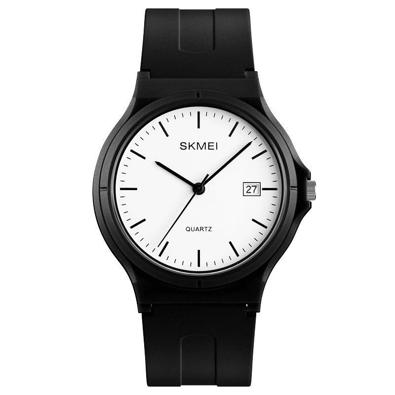 Skmei 1449 Simple Black Pointer Mode Farverige Mænd Kvinder Quartz ur