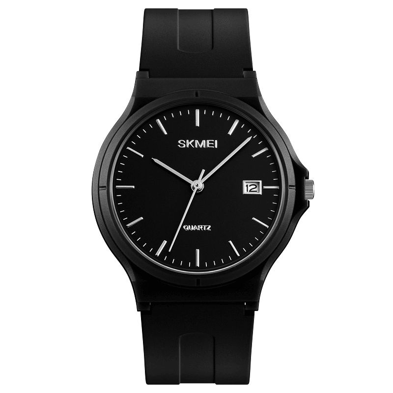 Skmei 1449 Simple Black Pointer Mode Farverige Mænd Kvinder Quartz ur