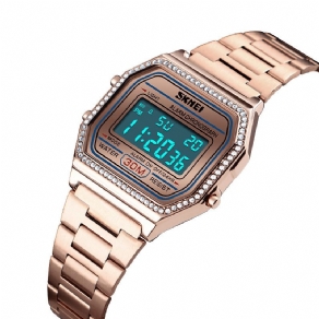 Skmei 1474 Casual Dameur 3Atm Vandtæt El Light Week Display Mode Digital Watch