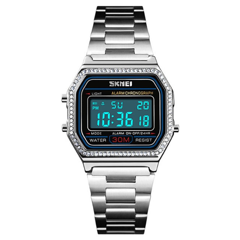 Skmei 1474 Casual Dameur 3Atm Vandtæt El Light Week Display Mode Digital Watch