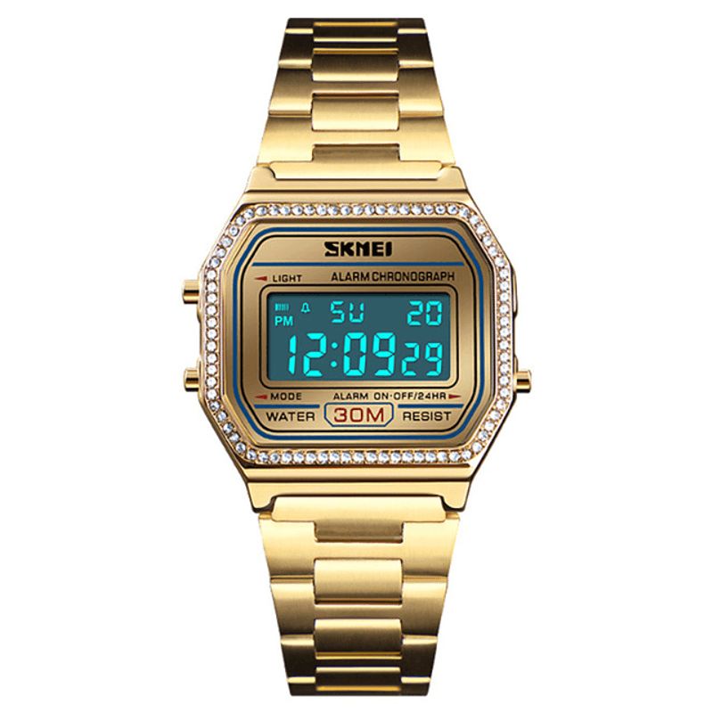 Skmei 1474 Casual Dameur 3Atm Vandtæt El Light Week Display Mode Digital Watch