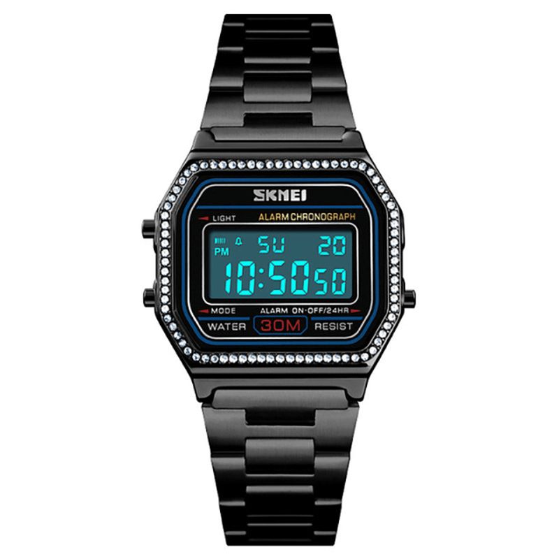 Skmei 1474 Casual Dameur 3Atm Vandtæt El Light Week Display Mode Digital Watch