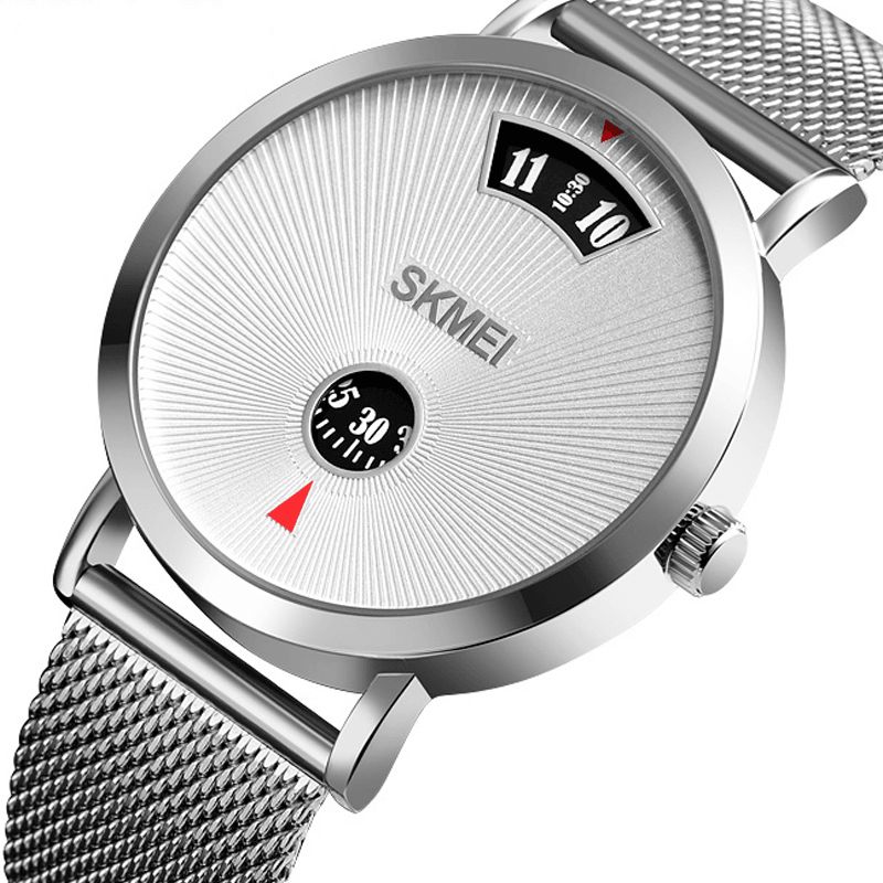 Skmei 1489 Creative Dial Design 30M Vandtæt Business Style Herreur Quartz ur