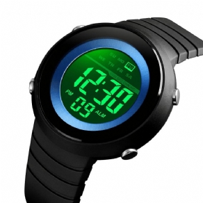 Skmei 1497 Simple Design Back Light Led 50M Vandtæt Chronograph Week Digital Watch Herreur