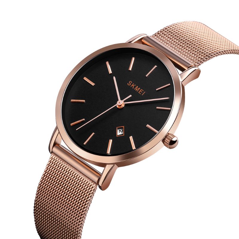 Skmei 1530 Simple Style Chrono Vandtæt Rustfrit Stål Mode Dame Watch Quartz ur