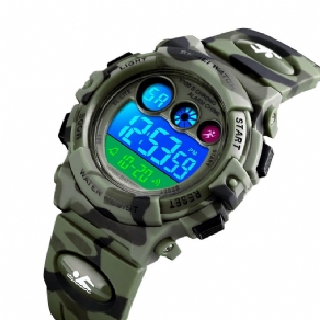 Skmei 1547 Energetic Dial Design Led+El Lights 5Atm Sport Børneur Digital Watch