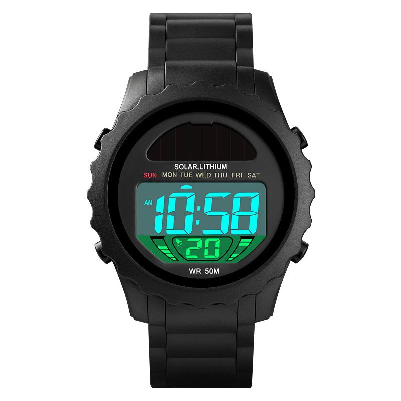 Skmei 1585 Vandtæt Led Digital Watch Kronograf Alarm Camouflage Herre Udendørs Ur