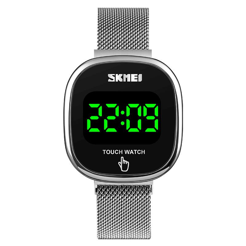 Skmei 1589 Mode Mænd Ur Dato Display Led Lys Vandtæt Touch Key Digital Watch