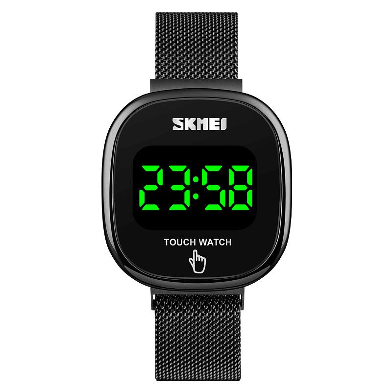 Skmei 1589 Mode Mænd Ur Dato Display Led Lys Vandtæt Touch Key Digital Watch