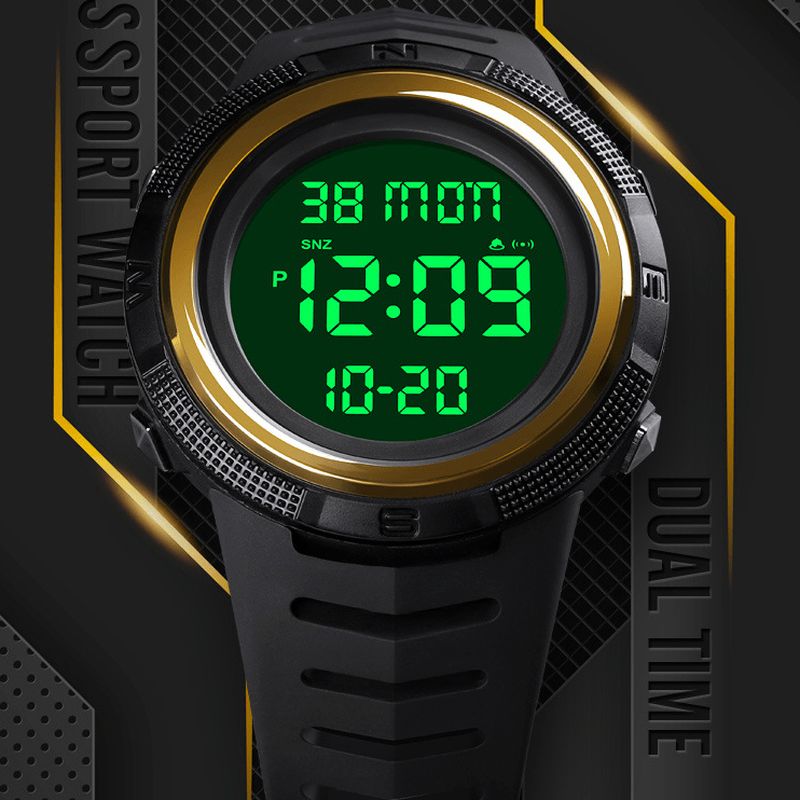 Skmei 1632 Sport Ur Dato Uge Display Kronograf Stopur Vandtæt Led Nat Digital Watch