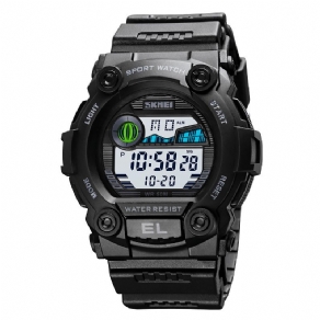 Skmei 1633 Chronograph Sport Herre Armbåndsur Lysende Display Vandtæt Led Digital Watch