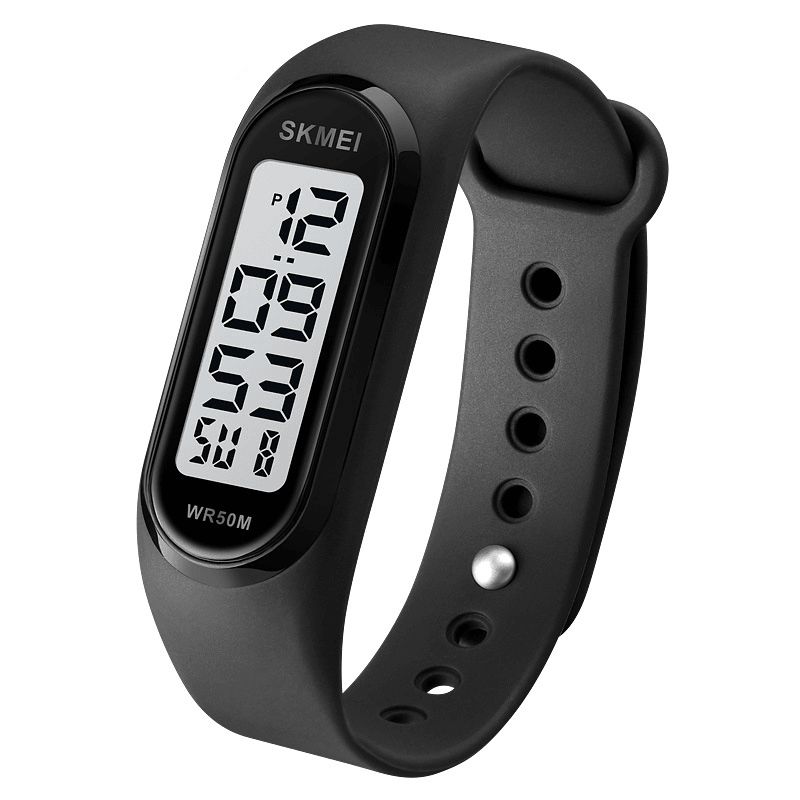 Skmei 1666 Led Light Digital Watch 5Atm Vandtæt Dato Display Sport Unisex Ur