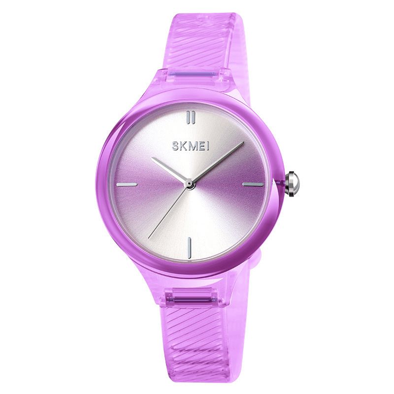 Skmei 1714 Mode Dameur Farverigt Transparent Vandtæt Lady Quartz ur