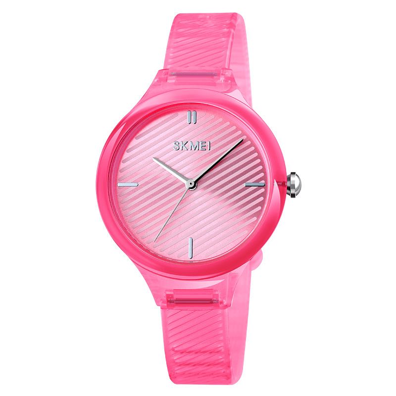 Skmei 1714 Mode Dameur Farverigt Transparent Vandtæt Lady Quartz ur