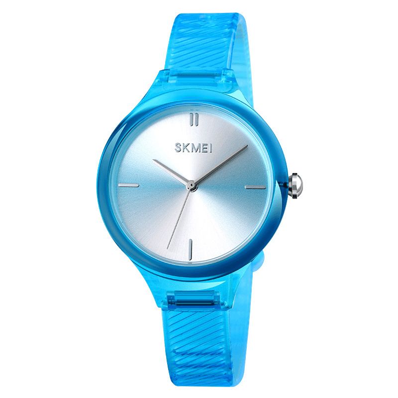 Skmei 1714 Mode Dameur Farverigt Transparent Vandtæt Lady Quartz ur