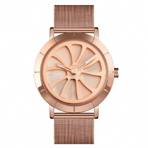 Skmei 9204 Hollow Design Creative Dial Vandtæt Rustfrit Stålrem Mode Casual Herre Quartz ur