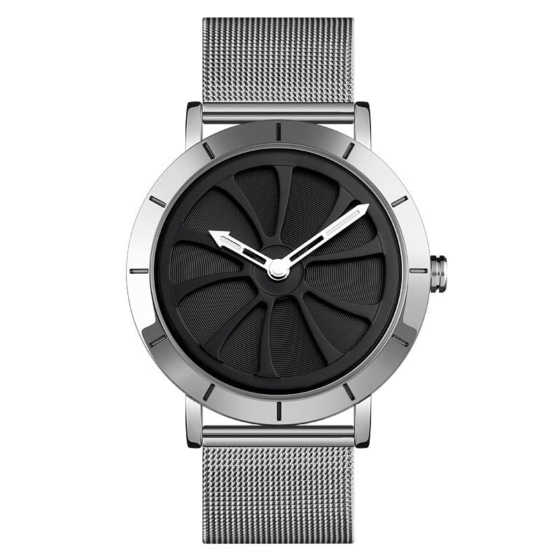 Skmei 9204 Hollow Design Creative Dial Vandtæt Rustfrit Stålrem Mode Casual Herre Quartz ur