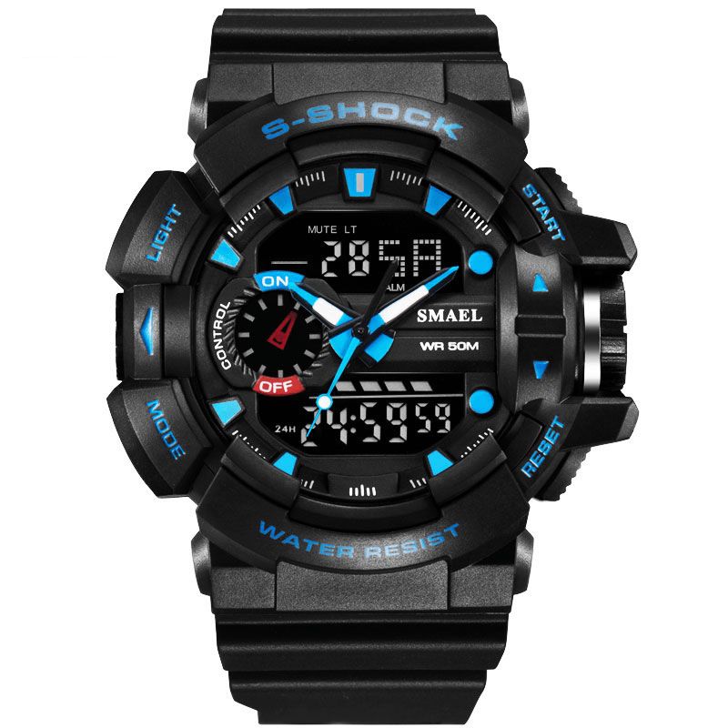 Smael 1436 Military Style Led Digital Watch Display Tid Dato Sport Armbåndsur