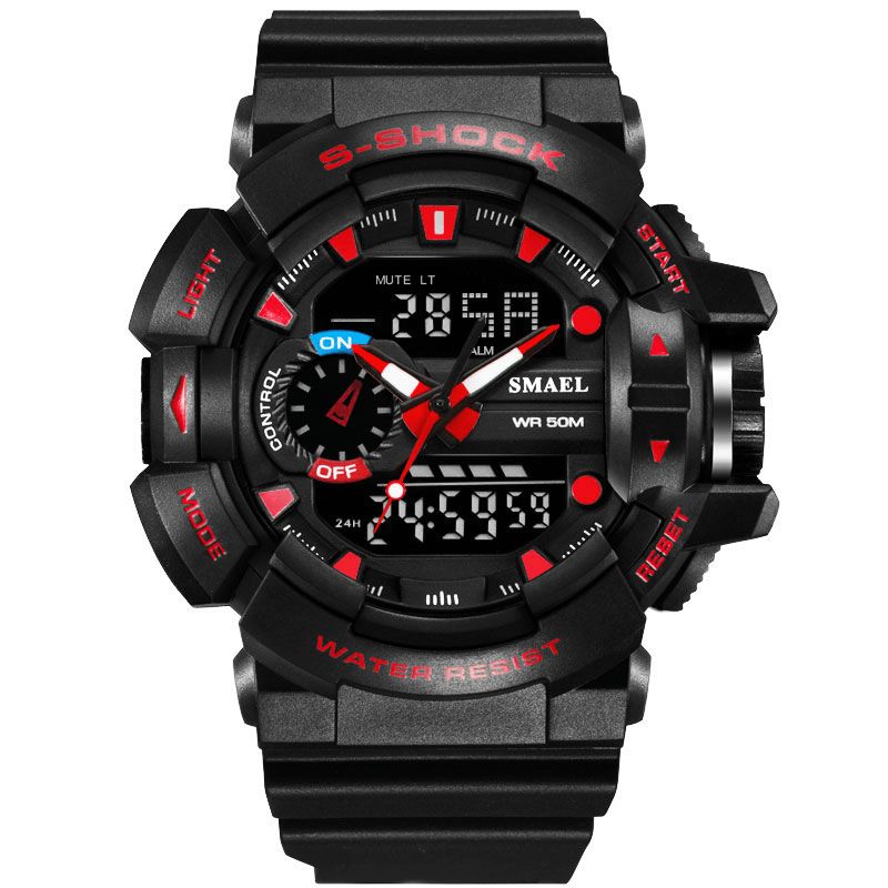 Smael 1436 Military Style Led Digital Watch Display Tid Dato Sport Armbåndsur